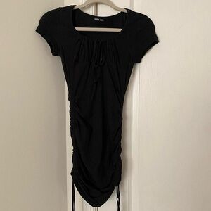 Black Ruched Dress